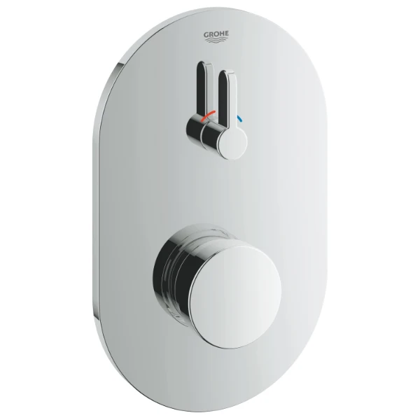 Grohe Eurosmart Cosmopolitan T afwerkset zelfsluitende douchekraan met temperatuurinstelling - chroom