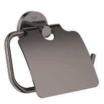 GROHE Essentials  papierhouder met deksel, Hard Graphite