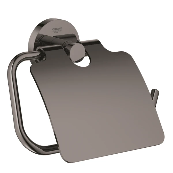 GROHE Essentials  papierhouder met deksel, Hard Graphite
