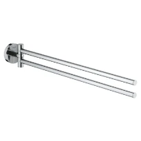 Grohe Essentials New porte-serviette double 449MM - chromé métal pivotable