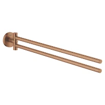 GROHE Essentials dubbele handdoekhouder, Brushed Warm Sunset