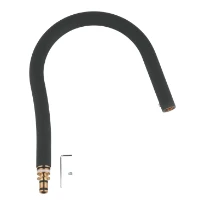 GROHE Doucheslang, Black Softfeeling/ Black