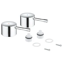 GROHE Essence New Paar Van Grepen Blauw/Rood, Chroom