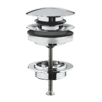 Grohe vidage avec push-open couvercle chromé