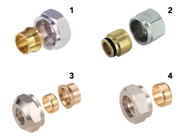 Comap 835 klemkoppeling M22 x 15 mm - voor koper buis - vernikkeld