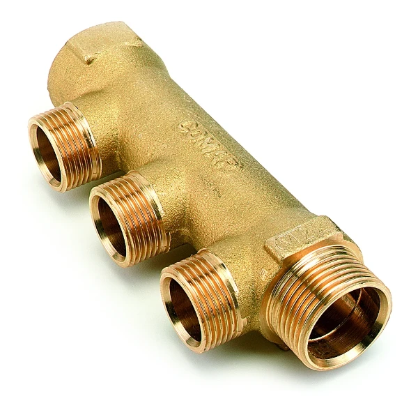 COLLECTEUR COMAP 9532E 3/4 X M22 laiton 2 raccordements entr'axe 35mm