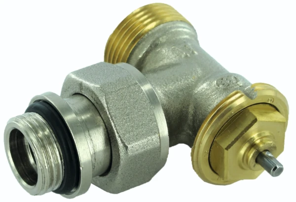Comap 808E robinet radiateur 1/2 X M22 équerre thermostat-racc.conique nickelée-auto-étanche