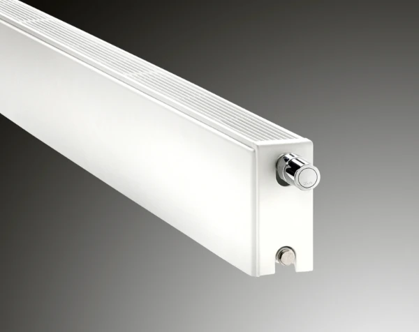 Vasco Flat P-line radiateur plint H200xT22xB1200 - 726 W (EN442/75/65/20) - S600 Blanc Structuré