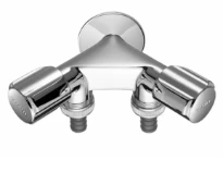 ROBINET DE SERVICE DOUBLE SCHELL COMFORT 1/2 chromé 2 raccordement flexible