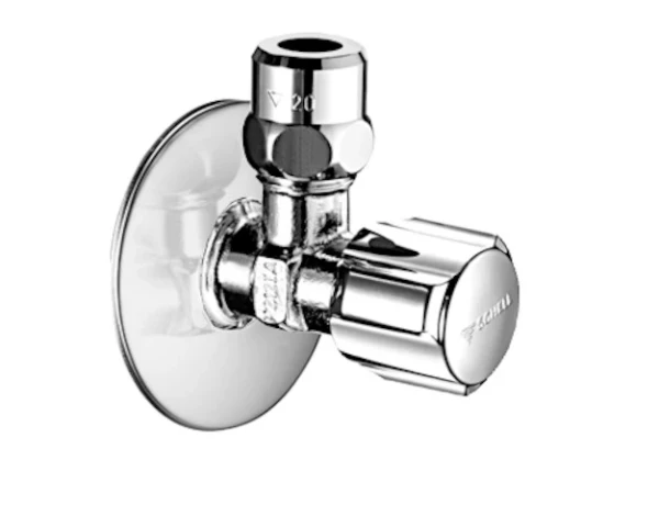 Schell Comfort haakse hoekstopkraan 1/2 x 10 mm - chroom - met ASAG dichting - met rozet