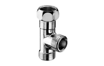 Schell té G 3/8 V X G 3/8 M X G 3/8 V DN10 chromé pour robinets de branchement et vannes avec écrou G3/8