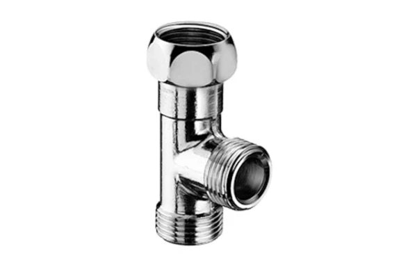 Schell chroom T-stuk FMM 3/8 x 3/8 x 3/8 - chroom - met wartelmoer