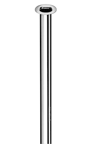 Schell buis 10 x 1000 mm - chroom - met 1 kraag 18mm