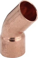 Viega Koper soldeer bocht 45° MF 22 x 22 mm