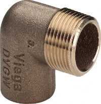 Viega bronze à souder coude 90° MF 22 x 3/4 M