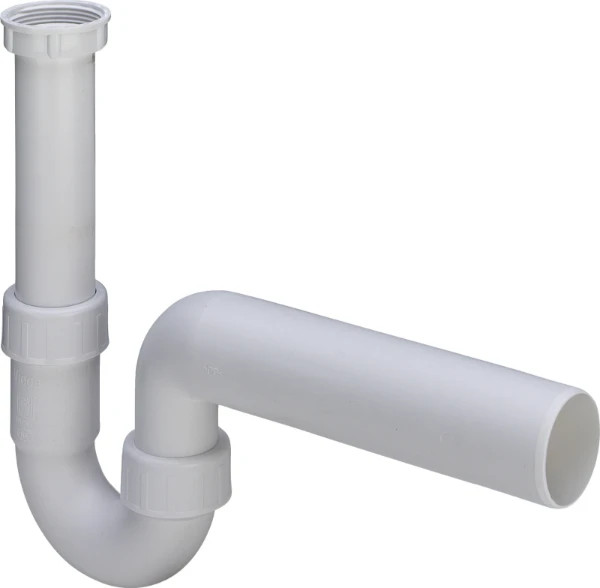 Viega PP siphon tubulaire simple 6/4 x 40 mm - blanc - évacuation horizontal