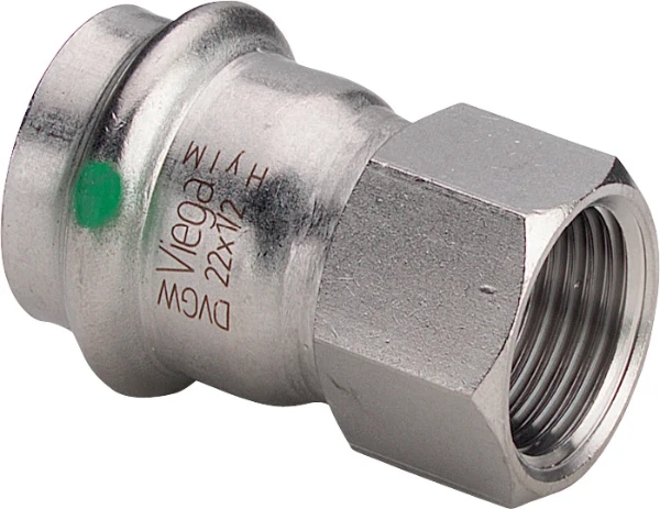 Viega Sanpress Inox raccord de transition FF 15 x 1/2 F