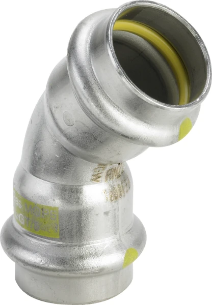 Viega Sanpress Gaz inox coude 45° FF 22 x 22 mm