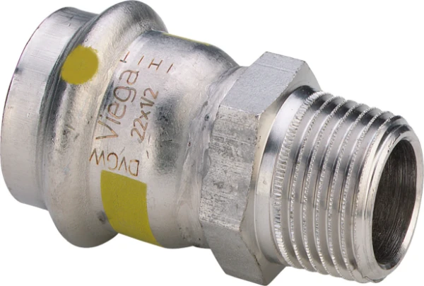 Viega Sanpress Gaz inox raccord de transition MF 22 x 3/4 M