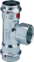 Viega Prestabo acier zingué té réduit avec filetage femelle FFF 28 x 3/4 F x 28 mm
