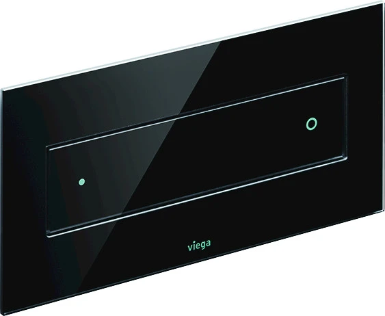 PLAQUE DE COMMANDE VIEGA VISIGN noir/blanc verre Style12