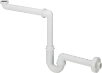 Viega PP siphon tubulaire simple 5/4 x 40 mm - blanc - évacuation horizontal