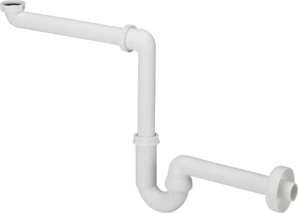 Viega PP siphon tubulaire simple 5/4 x 40 mm - blanc - évacuation horizontal