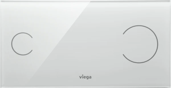PLAQUE DE COMMANDE VIEGA VISIGN gris clair verre More100