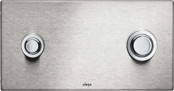 PLAQUE DE COMMANDE VIEGA VISIGN blanc acier chromé Public2