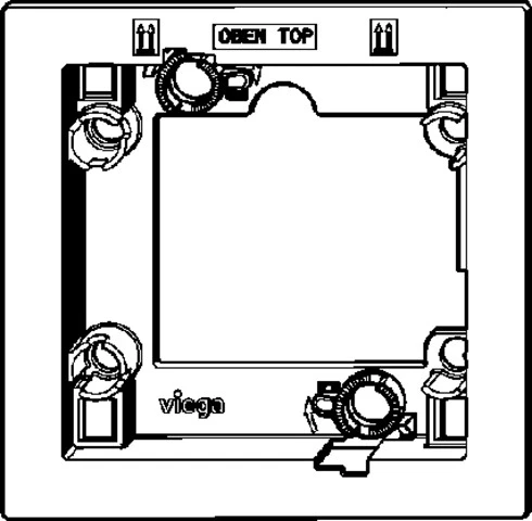 PLAQUE FIXATION VIEGA noir synthetique