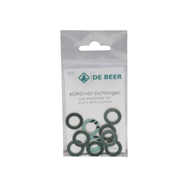 DBJ Koro HD wartel dichting 2 - 45 x 55 x 2 mm (zak 5st) - blauw/groen - prijs per set