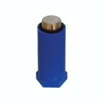 Henco afdrukplug m messing schroefdraad blauw 1/2" - 80mm