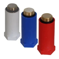 Henco afdrukplug m messing schroefdraad rood 1/2" - 80mm
