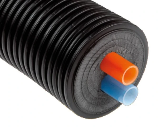 HD22575 Terrendis Double Heat PN6 geisoleerde buis 225 mm - 2x 75 x 6,8 mm - prijs per meter