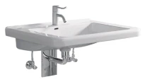Geberit Renova Nr1 Comfort lavabo 600 x 550 mm - blanc - avec trou de robinet - avec trop-plein