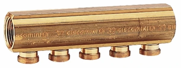 Giacomini  R580 collecteur laiton avec 2 sorties 16aa 3/4" X16 /2