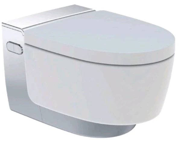 Geberit Mera Classic wc-douche chromé brillant, cuvette suspendue pour modèle avec réservoir encastré-siège non-chauffé