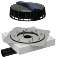 Geberit Pluvia entonnoir avec bride de serrage pour étanchéité synthétique pour toiture 56 mm (débit d'évacuation maximal 9l/s)