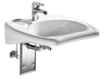 Geberit Vitalis lavabo pour les personnes handicapées 550 x 550 mm - blanc KeraTect - sans trou de robinet - sans trop-plein