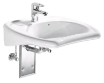 Geberit Vitalis lavabo 550 x 550 mm - blanc KeraTect - sans trou de robinet - avec trop-plein