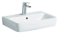 Geberit Renova Compact lavabo 550 x 370 mm - blanc KeraTect - avec trou de robinet - avec trop-plein
