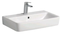 Geberit Renova Compact lavabo 600 x 370 mm - blanc - avec trou de robinet - avec trop-plein