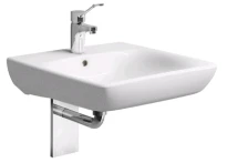 Geberit Renova Nr1 Comfort lavabo 550 x 500 mm - blanc Keralith - avec trou de robinet - avec trop-plein - accessible