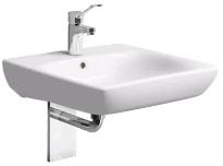 Geberit Renova Nr1 Comfort lavabo 650 x 550 mm - blanc Keralith - avec trou de robinet - avec trop-plein - accessible