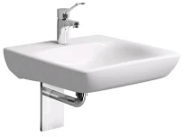 Geberit Renova Comfort Square lavabo 650 x 550 mm - blanc KeraTect - avec trou de robinet - sans trop-plein