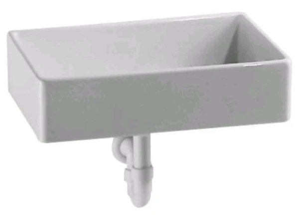 bac multi-usages geberit publica sans trop-plein: b=70cm, t=50cm, trop-plein=sans, blanc