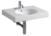 Geberit Preciosa II lavabo 600 x 550 mm - blanc KeraTect - avec trou de robinet - avec trop-plein