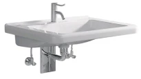 Geberit Renova Comfort lavabo 600 x 550 mm - blanc KeraTect - avec trou de robinet - sans trop-plein