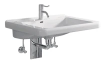 Geberit Renova Nr1 Comfort lavabo 550 x 525 mm - blanc Keralith - avec trou de robinet - avec trop-plein