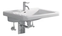 Geberit Renova Comfort Square lavabo 550 x 550 mm - blanc KeraTect - avec trou de robinet - avec trop-plein